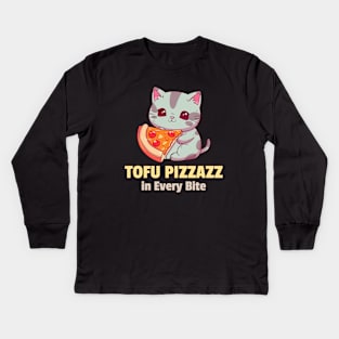 Tofu Pizzazz in Every Bite Kids Long Sleeve T-Shirt